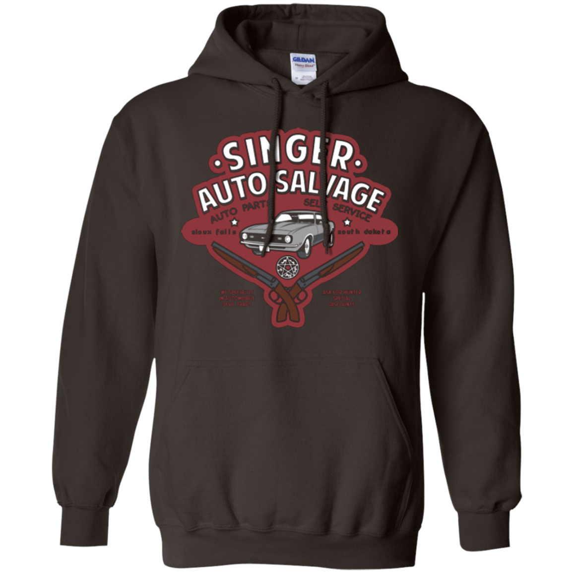 Sweatshirts Dark Chocolate / Small Singer Auto Salvage Pullover Hoodie