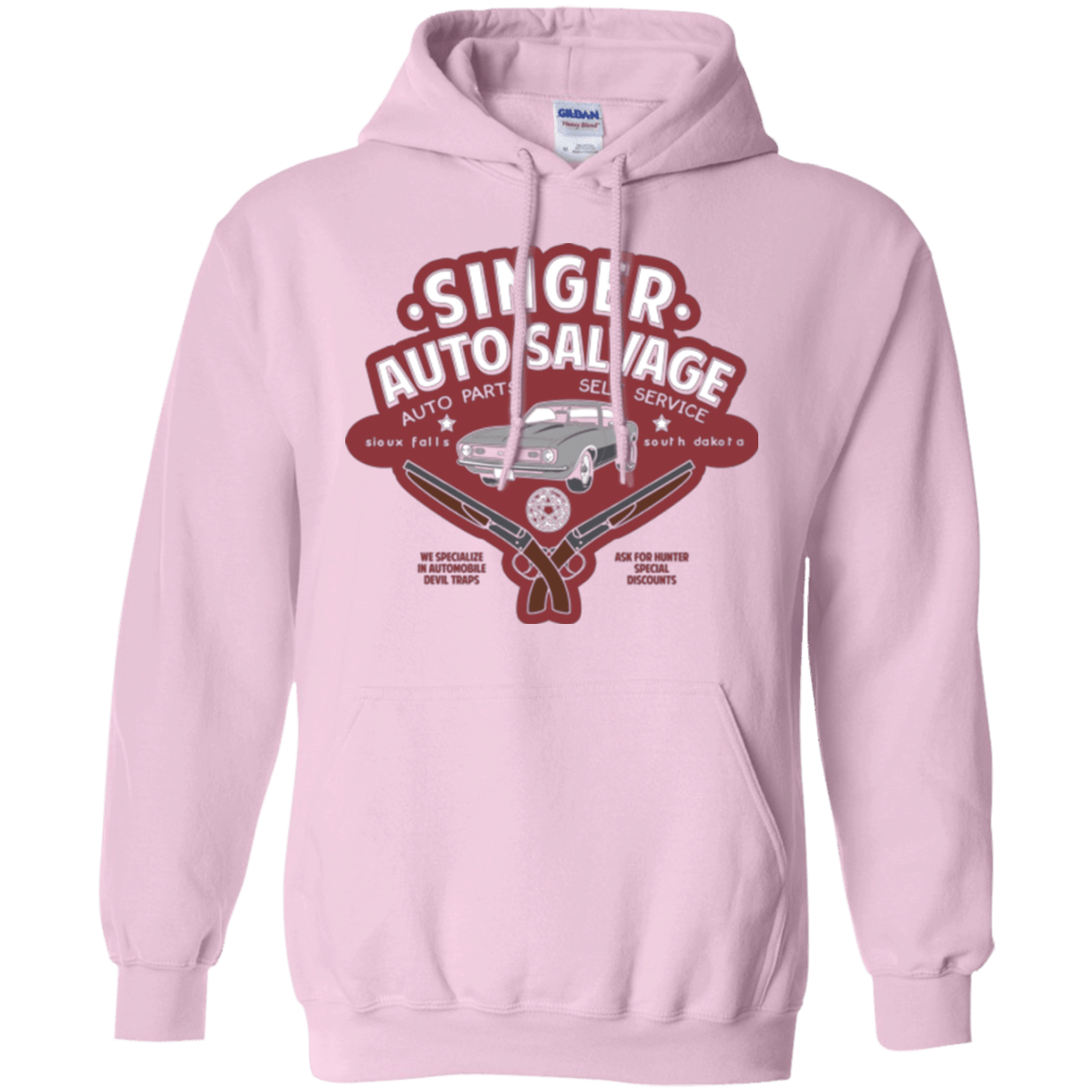 Sweatshirts Light Pink / Small Singer Auto Salvage Pullover Hoodie