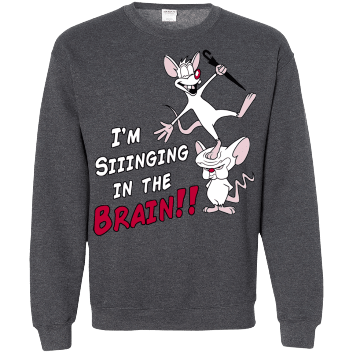 Sweatshirts Dark Heather / S Singing In The Brain Crewneck Sweatshirt