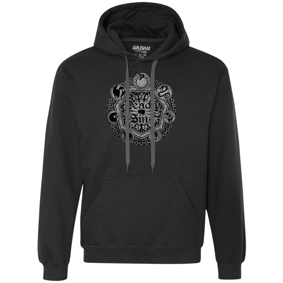Sweatshirts Black / S Sins Shield Premium Fleece Hoodie