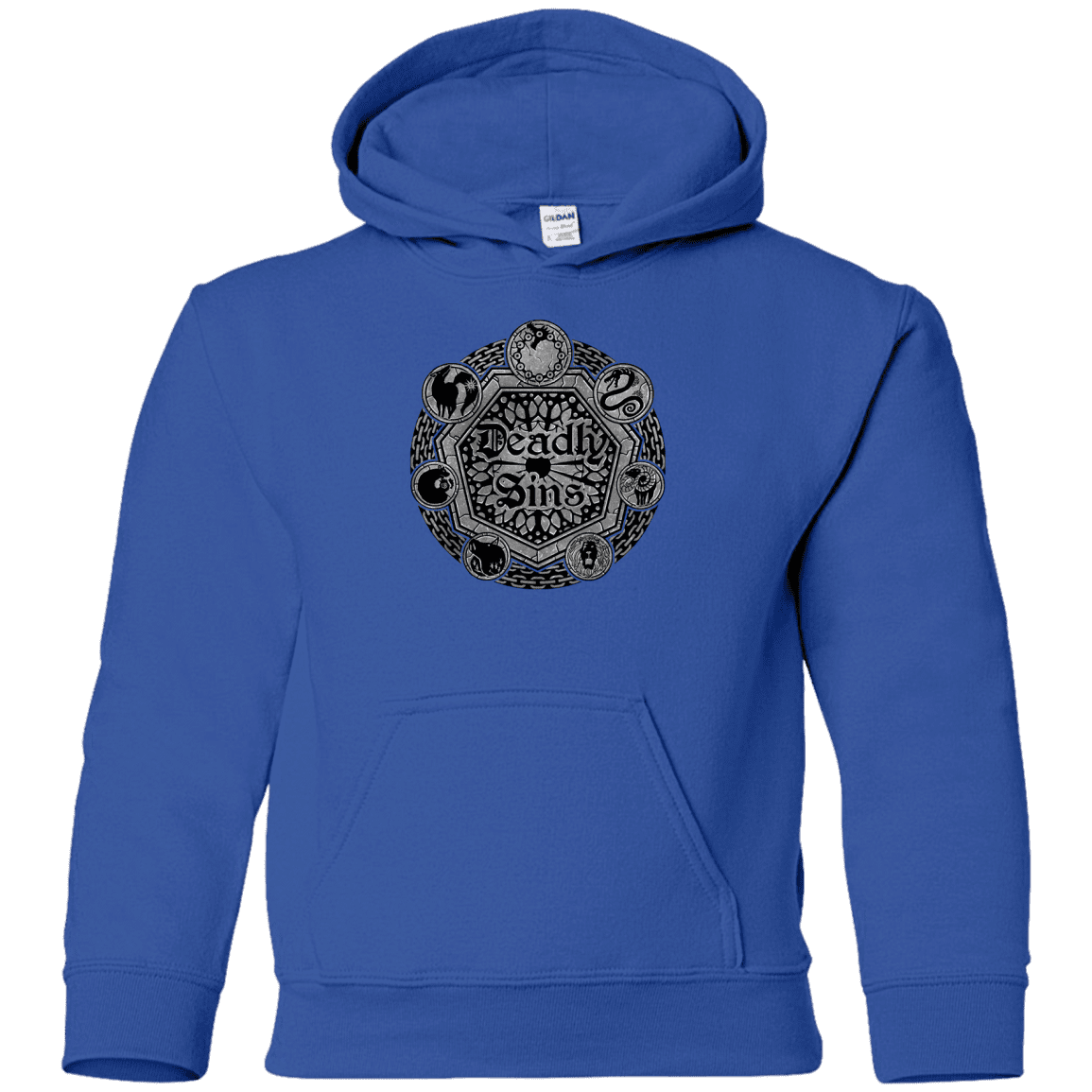 Sweatshirts Royal / YS Sins Shield Youth Hoodie
