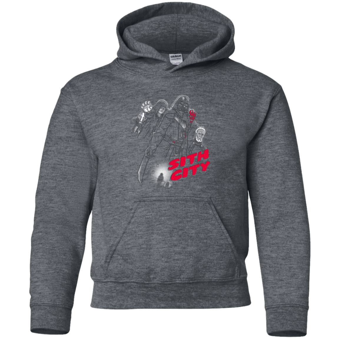 Sweatshirts Dark Heather / YS Sith city Youth Hoodie