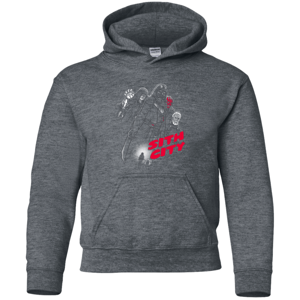 Sweatshirts Dark Heather / YS Sith city Youth Hoodie