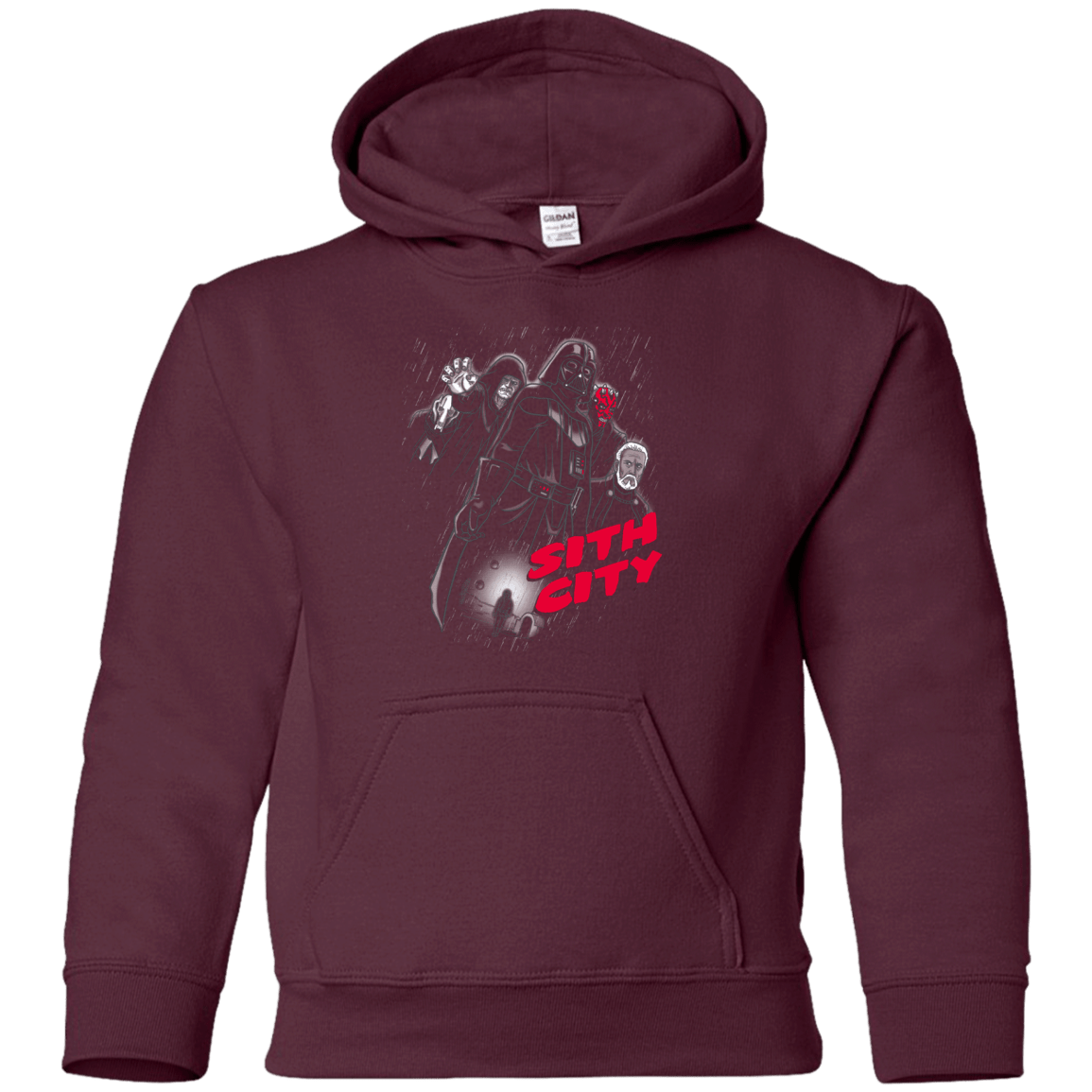 Sweatshirts Maroon / YS Sith city Youth Hoodie