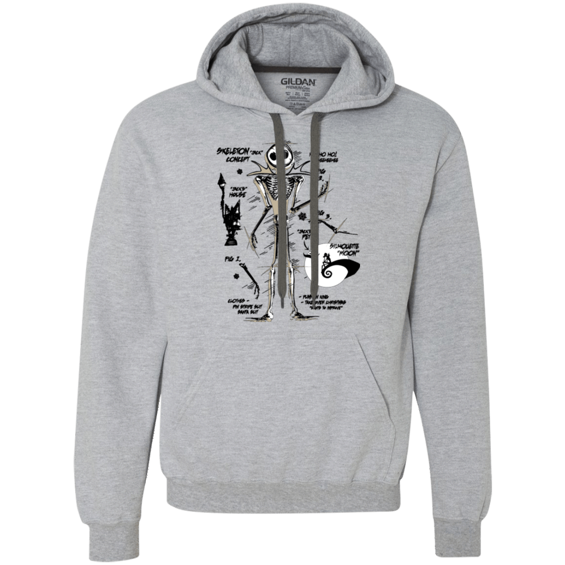 Sweatshirts Sport Grey / Small Skeleton Concept Premium Fleece Hoodie