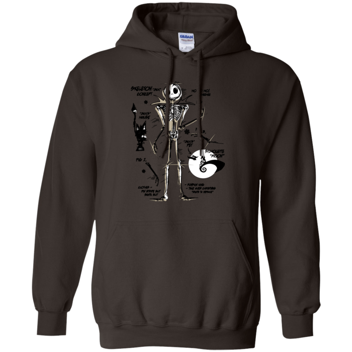 Sweatshirts Dark Chocolate / Small Skeleton Concept Pullover Hoodie