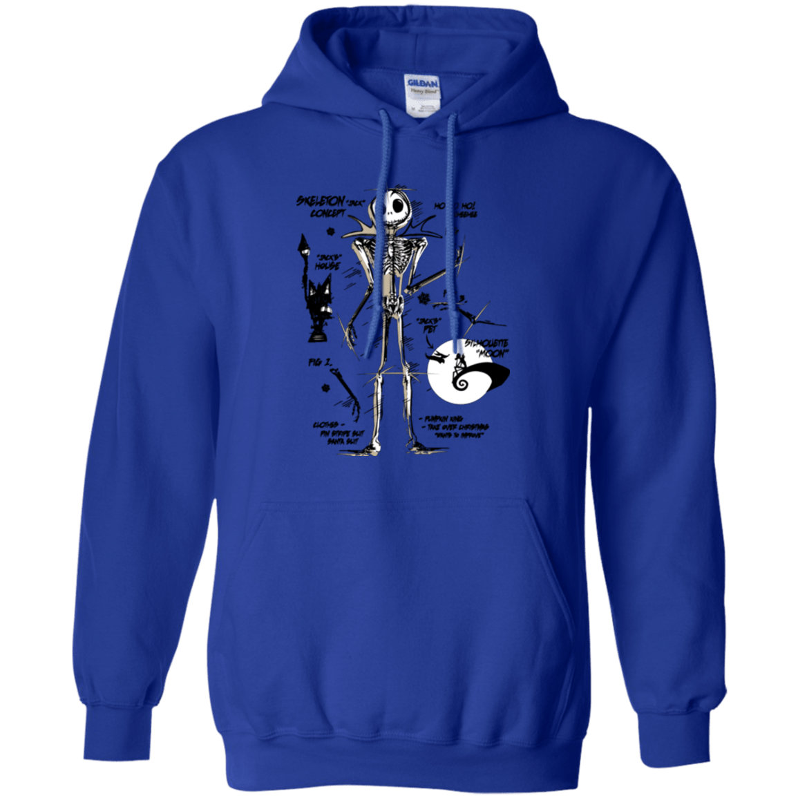 Sweatshirts Royal / Small Skeleton Concept Pullover Hoodie
