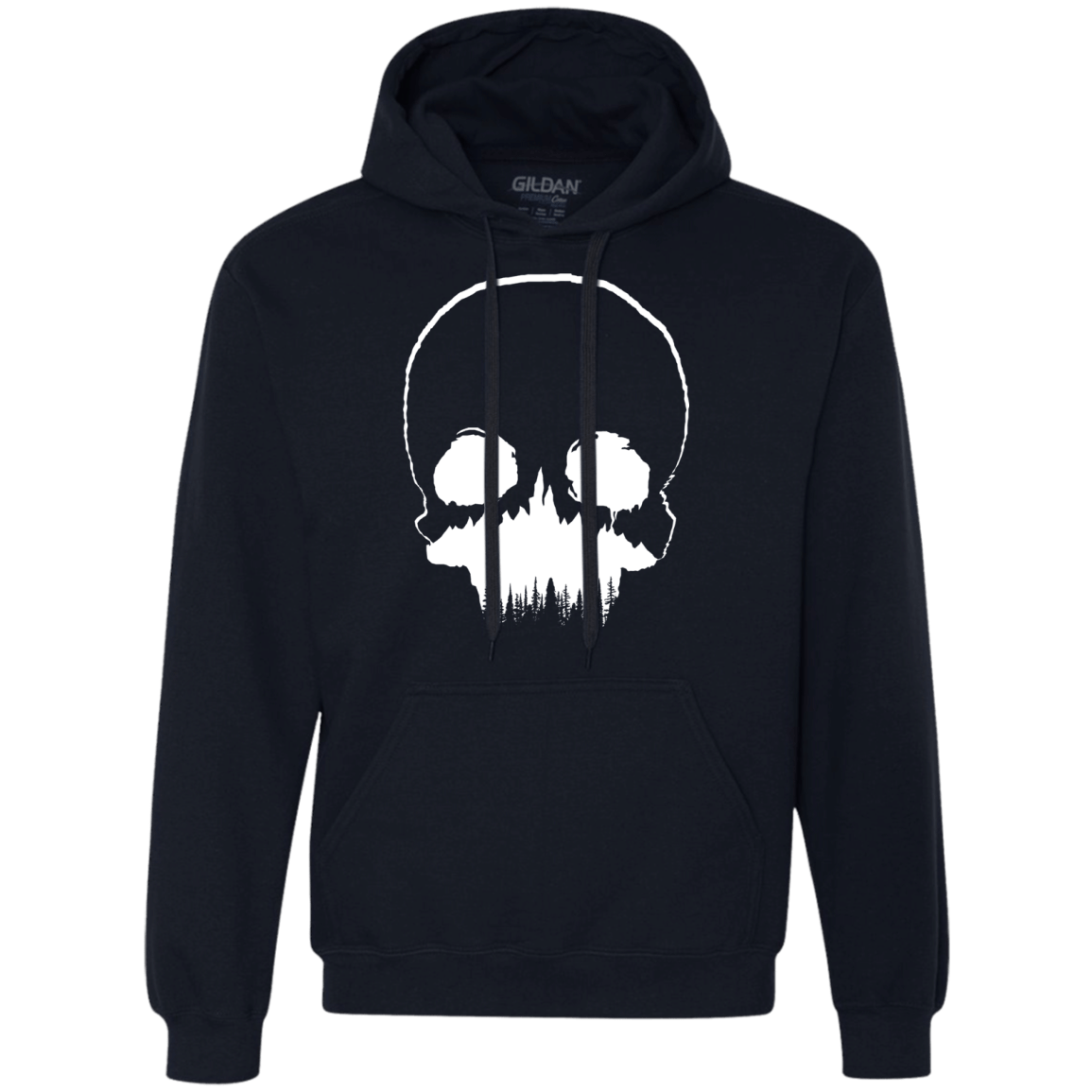 Sweatshirts Navy / S Skull Forest Premium Fleece Hoodie