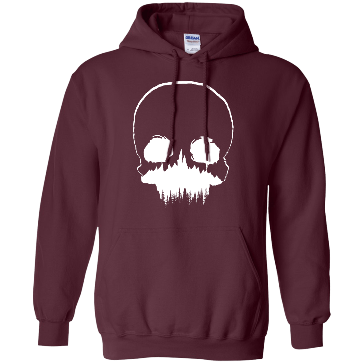Sweatshirts Maroon / S Skull Forest Pullover Hoodie