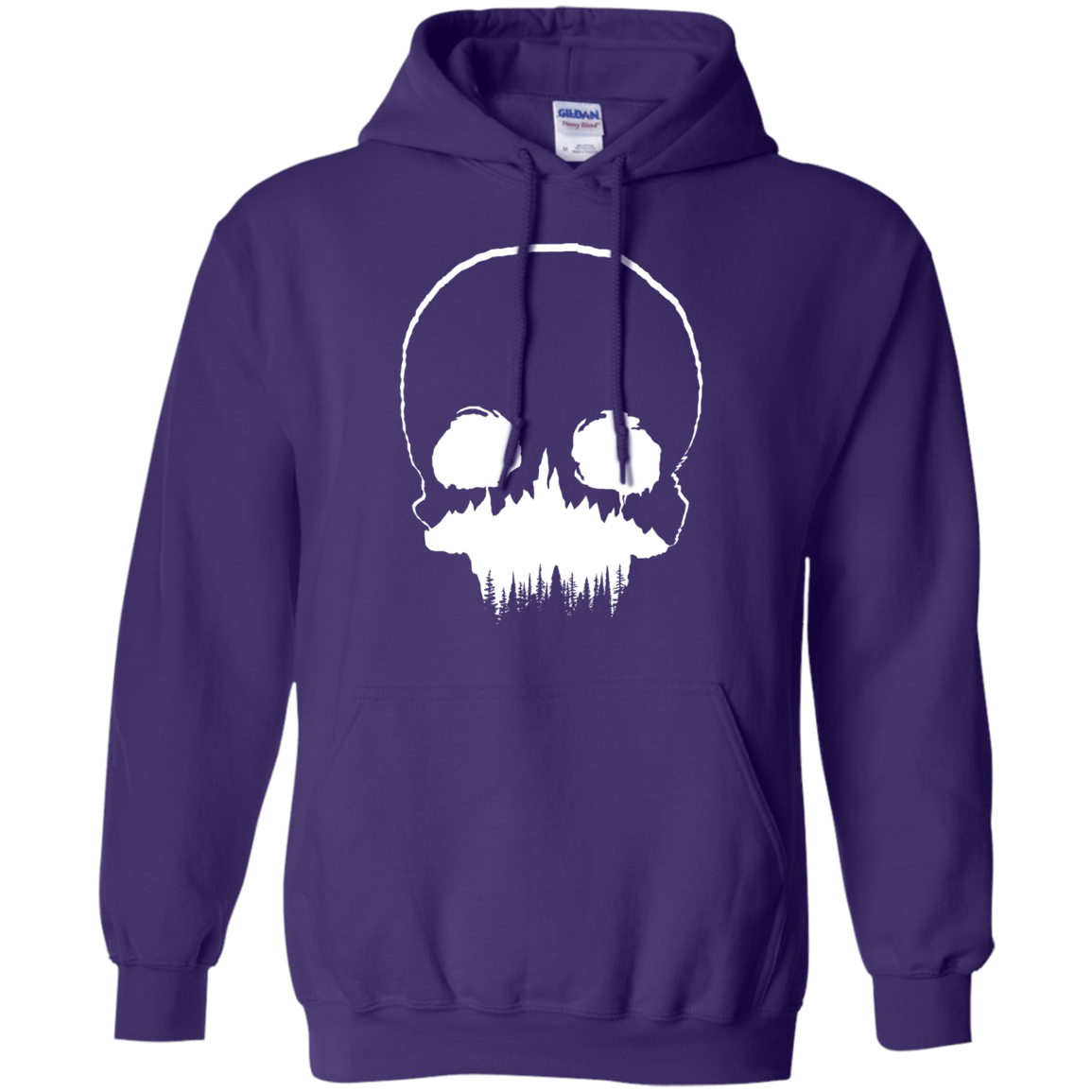 Sweatshirts Purple / S Skull Forest Pullover Hoodie