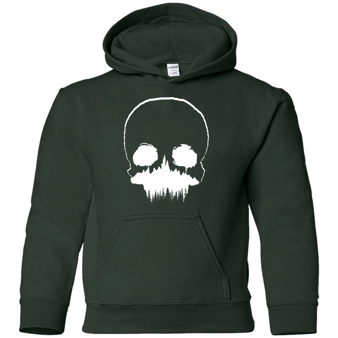 Sweatshirts Forest Green / YS Skull Forest Youth Hoodie