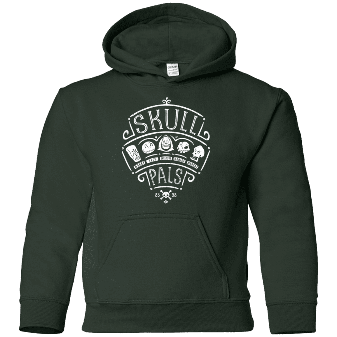 Sweatshirts Forest Green / YS Skull Pals Youth Hoodie