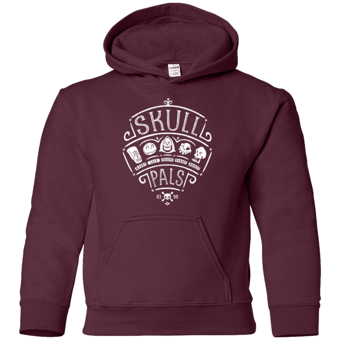 Sweatshirts Maroon / YS Skull Pals Youth Hoodie