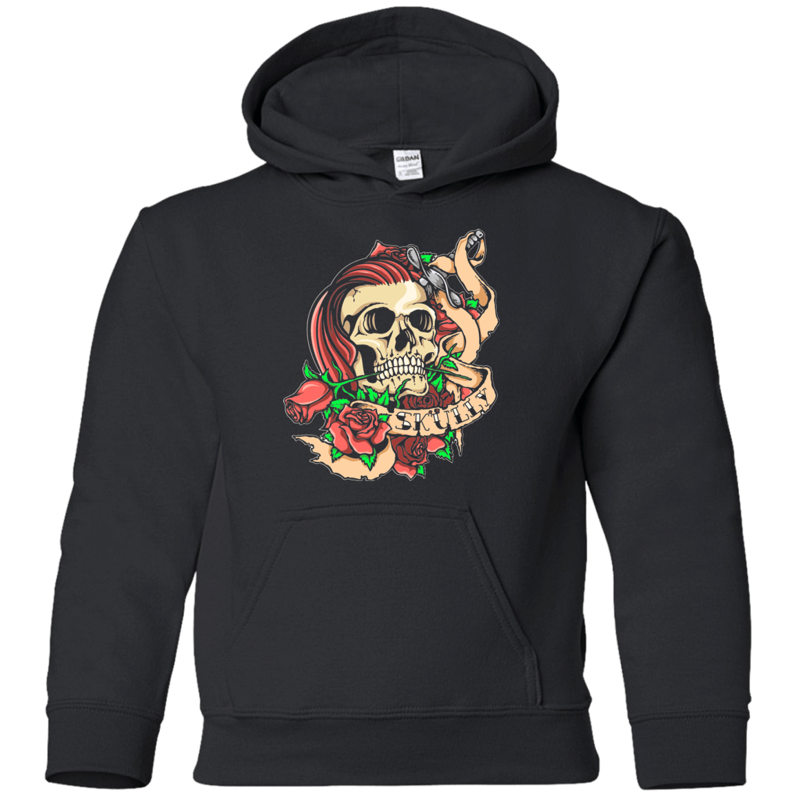 Sweatshirts Black / YS SKULLY Youth Hoodie