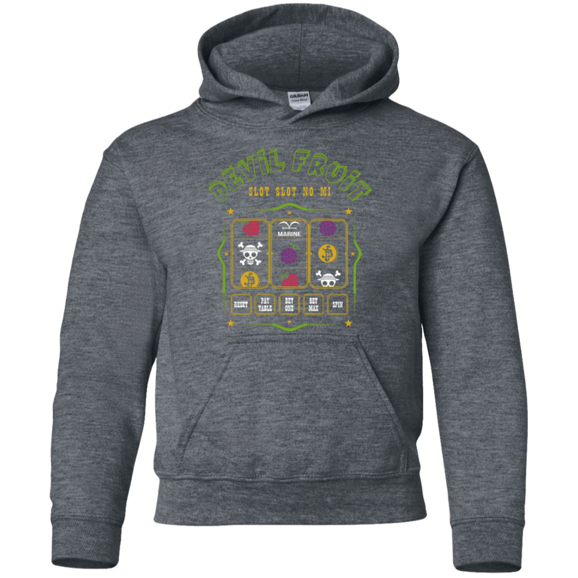 Sweatshirts Dark Heather / YS Slot slot Youth Hoodie