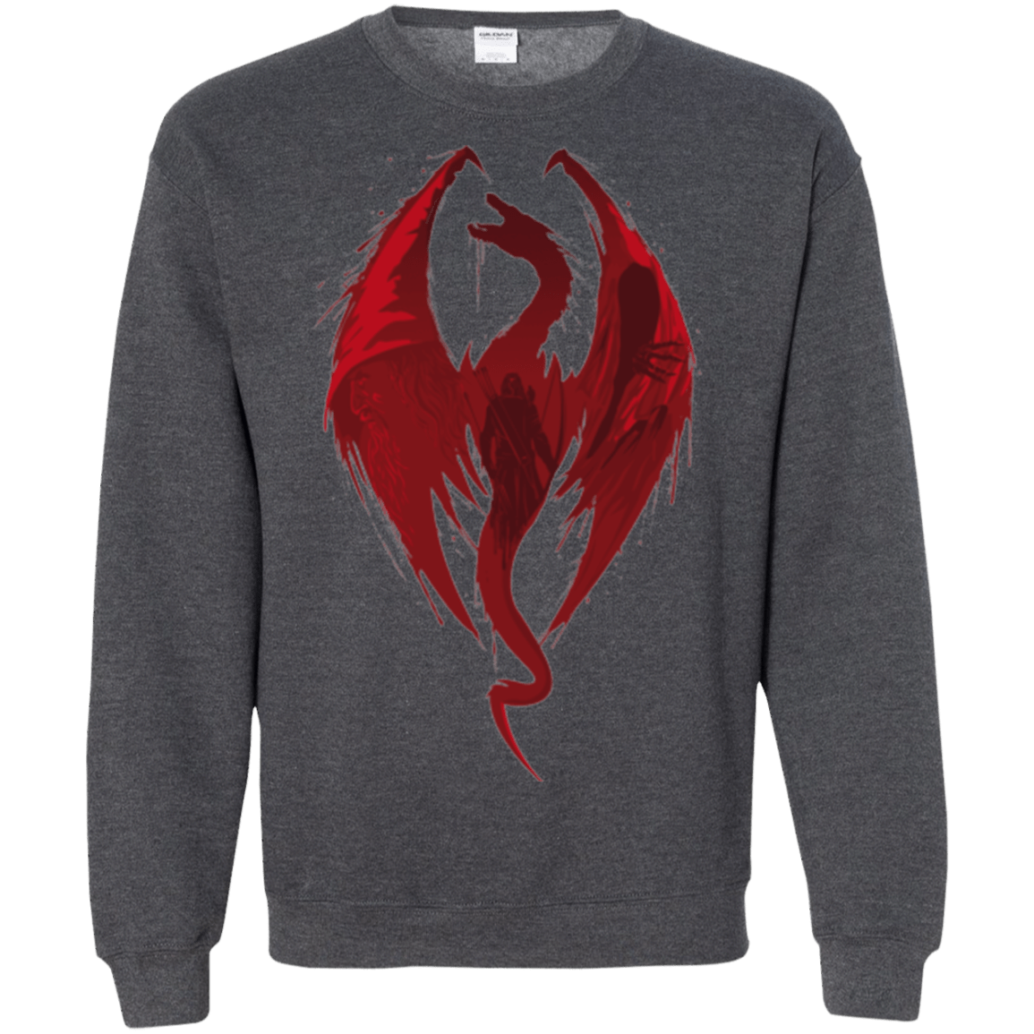 Sweatshirts Dark Heather / Small Smaug's Bane Crewneck Sweatshirt