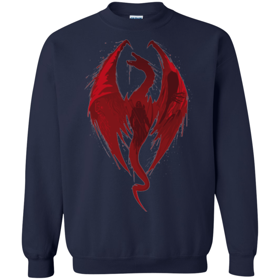 Sweatshirts Navy / Small Smaug's Bane Crewneck Sweatshirt