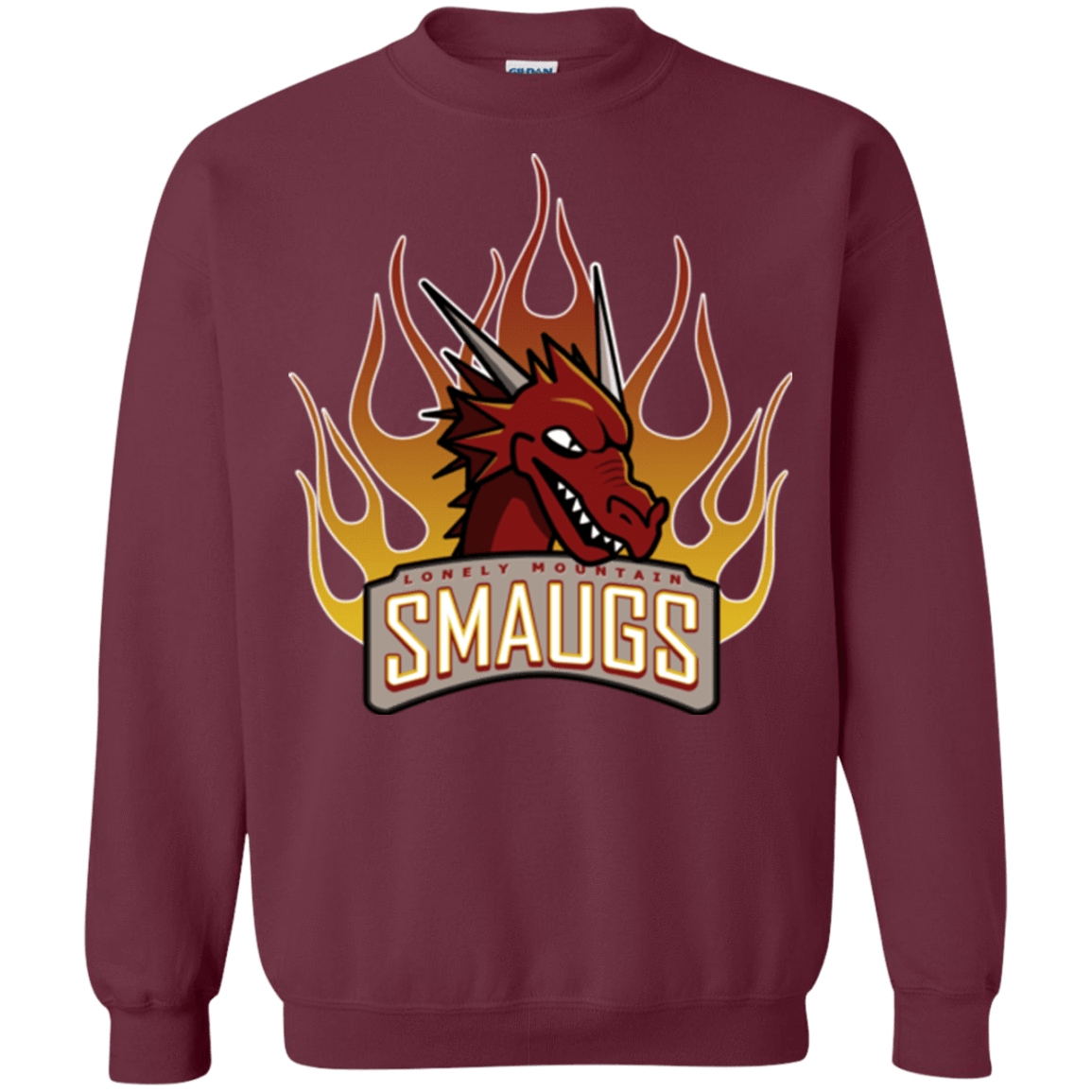 Sweatshirts Maroon / Small Smaugs Crewneck Sweatshirt