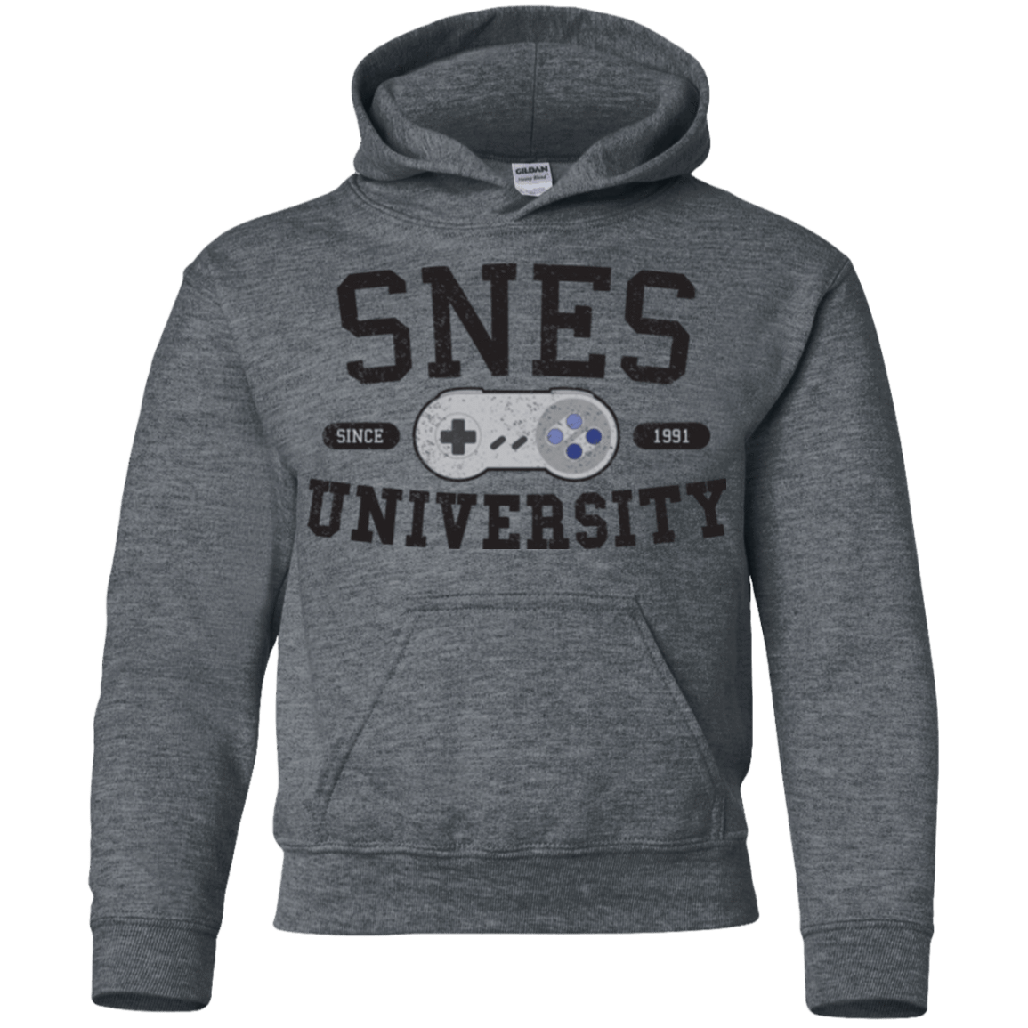 Sweatshirts Dark Heather / YS SNES Youth Hoodie