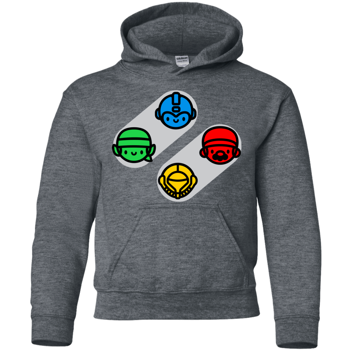 Sweatshirts Dark Heather / YS SNES Youth Hoodie