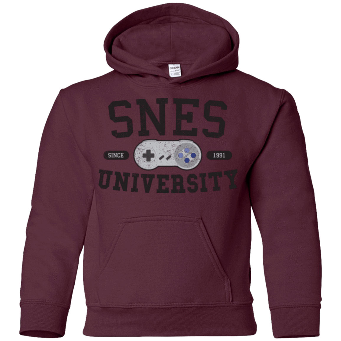 Sweatshirts Maroon / YS SNES Youth Hoodie