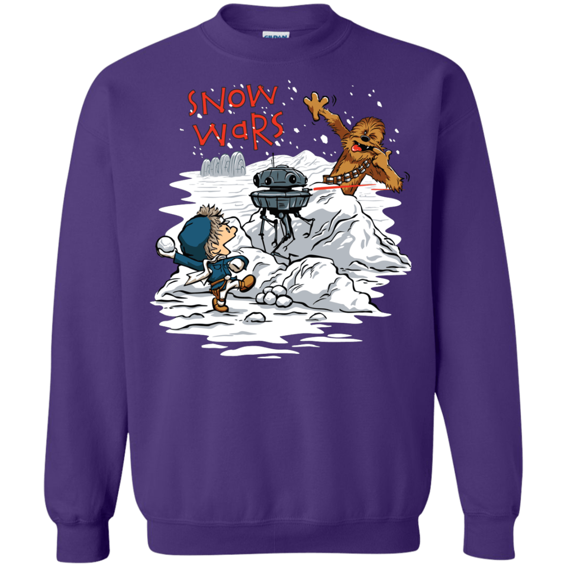 Sweatshirts Purple / Small Snow Wars Crewneck Sweatshirt