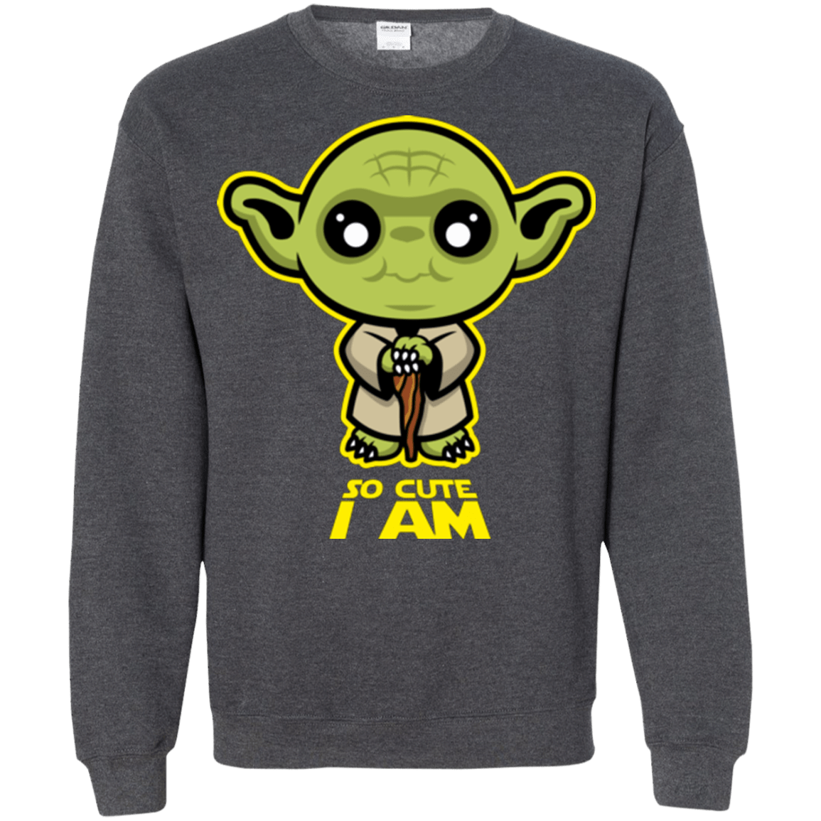 Sweatshirts Dark Heather / Small So Cute I Am Crewneck Sweatshirt