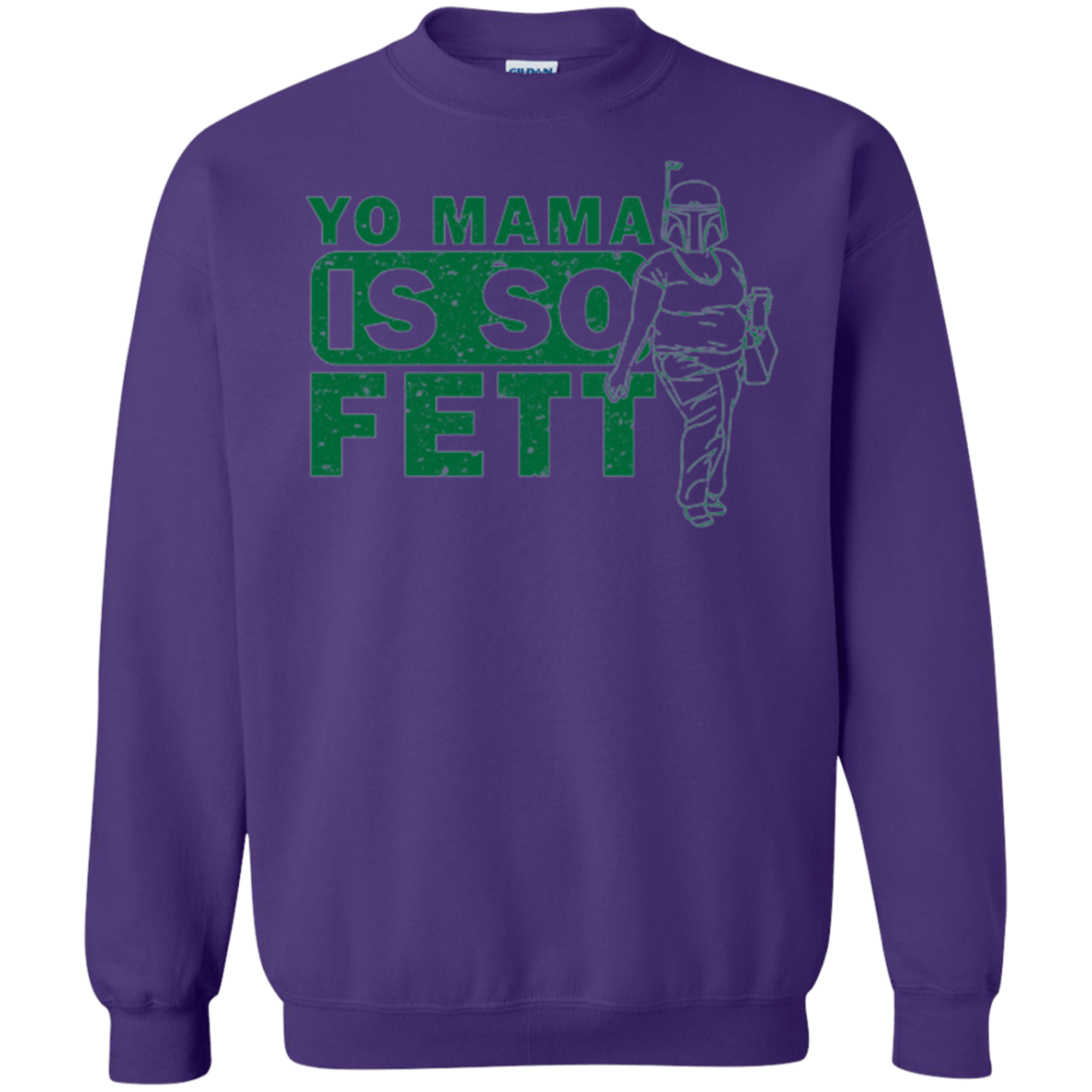 Sweatshirts Purple / Small So Fett Crewneck Sweatshirt