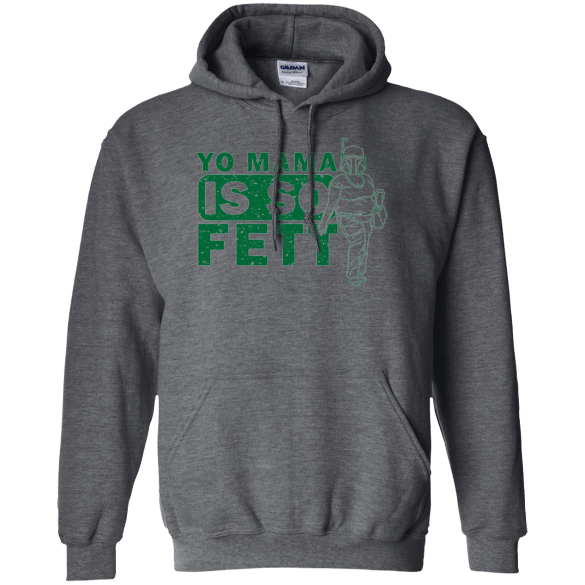 Sweatshirts Dark Heather / Small So Fett Pullover Hoodie
