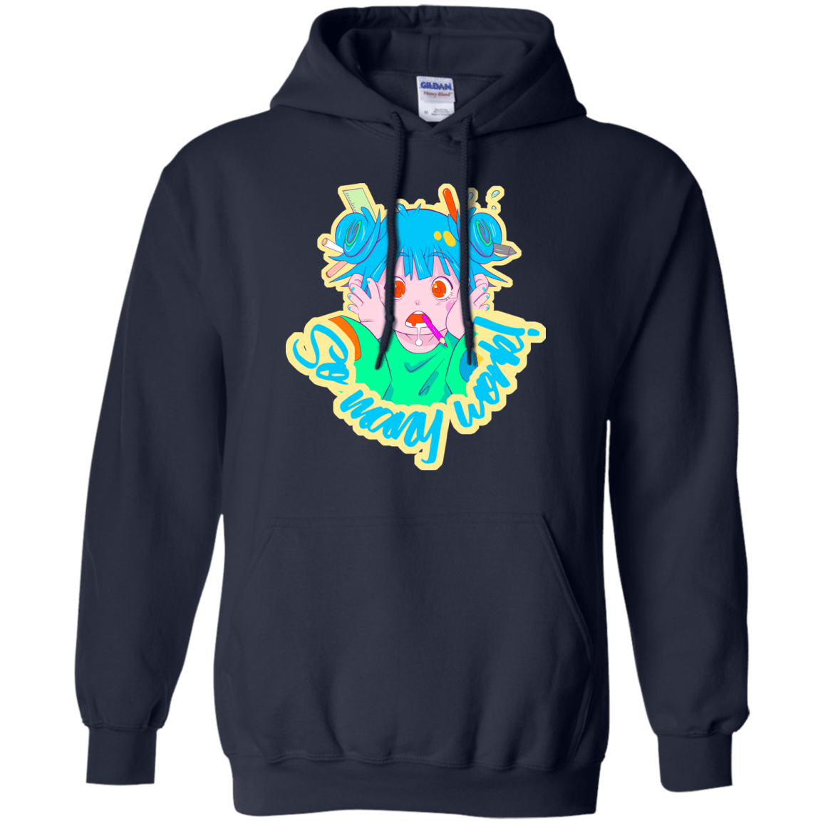 Sweatshirts Navy / S So many work! Pullover Hoodie