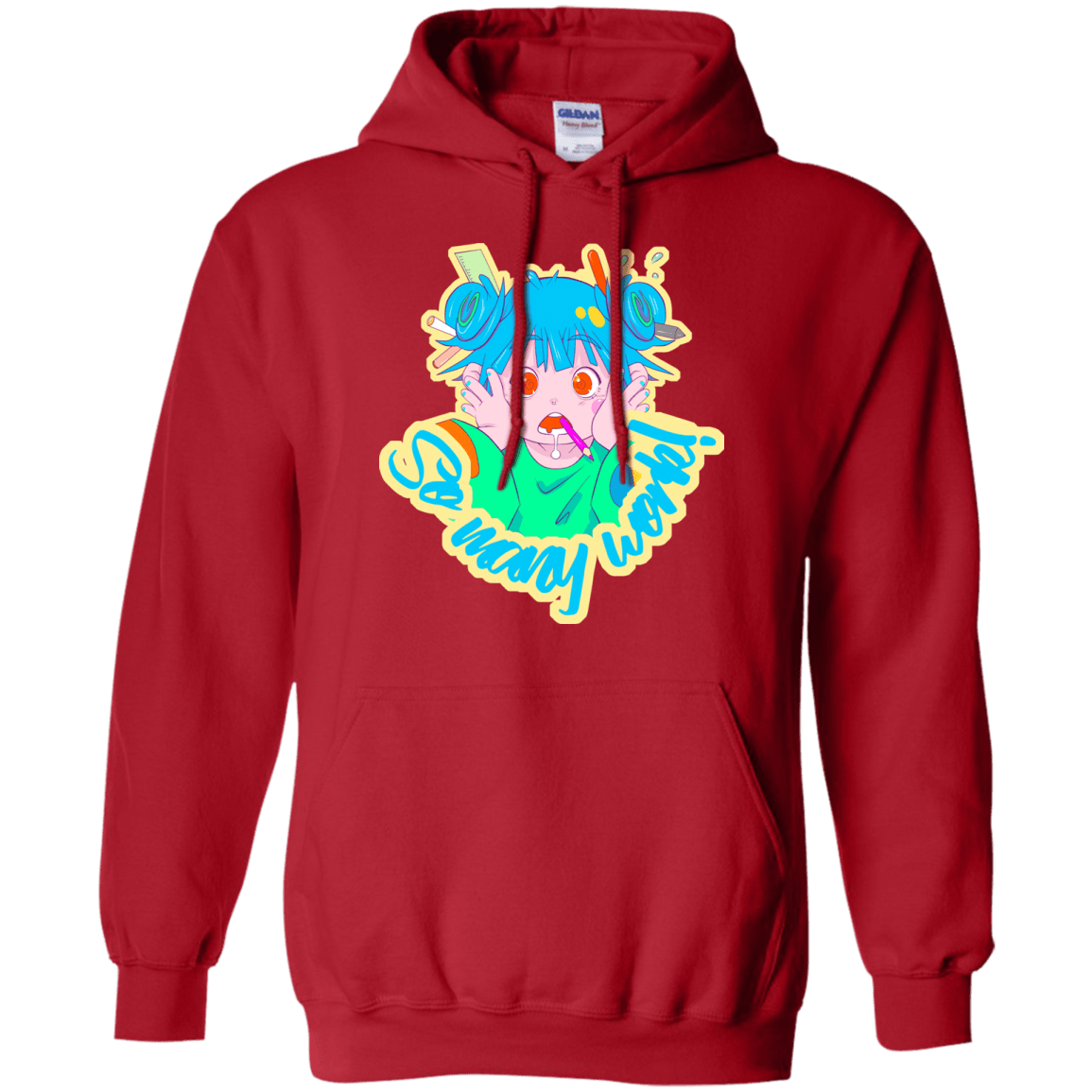 Sweatshirts Red / S So many work! Pullover Hoodie
