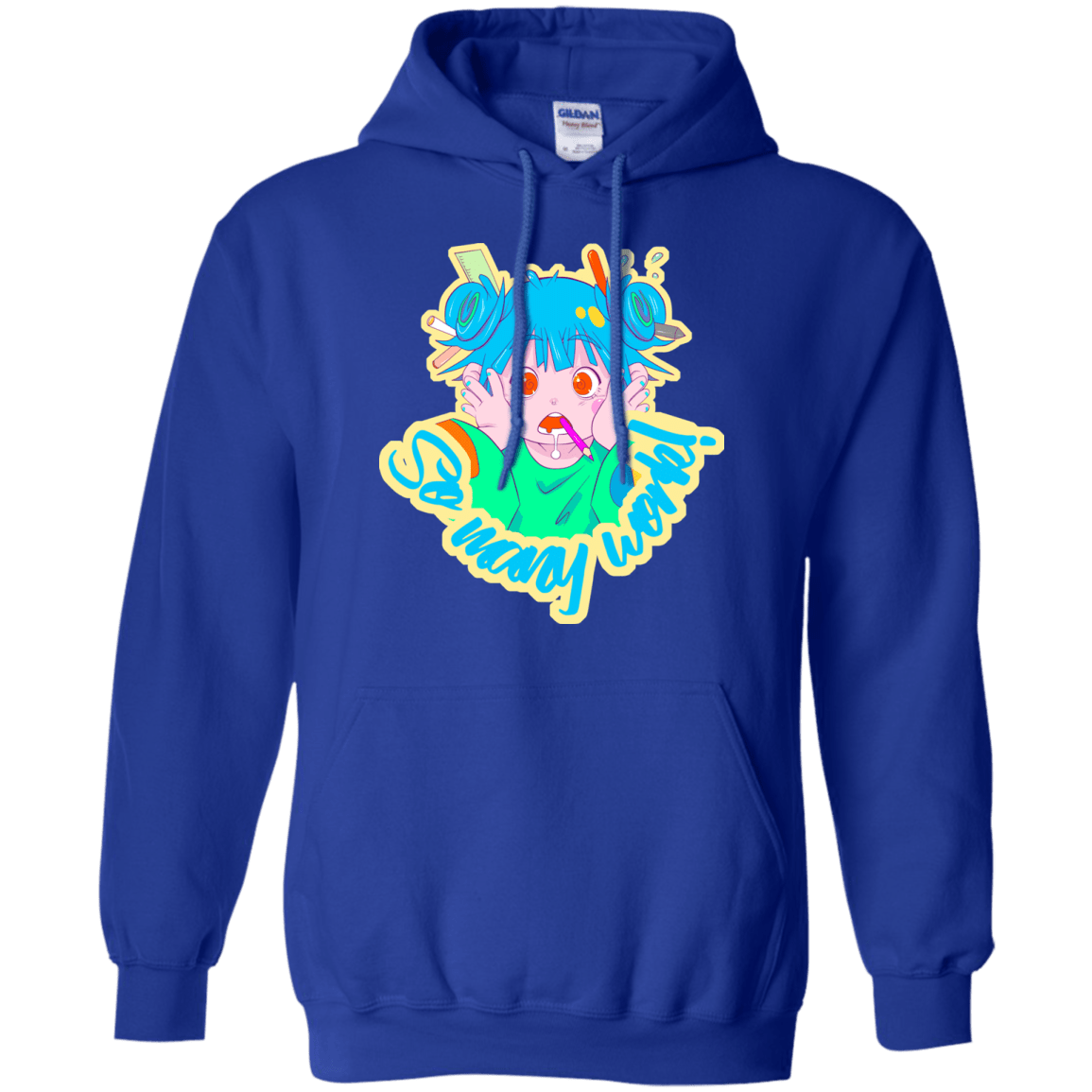 Sweatshirts Royal / S So many work! Pullover Hoodie