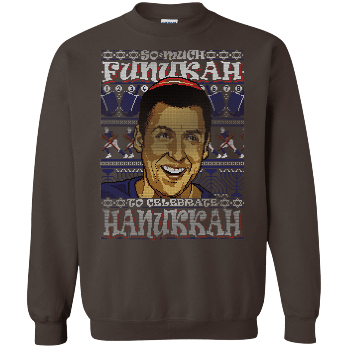 Sweatshirts Dark Chocolate / Small SO MUCH FUNUKAH Crewneck Sweatshirt