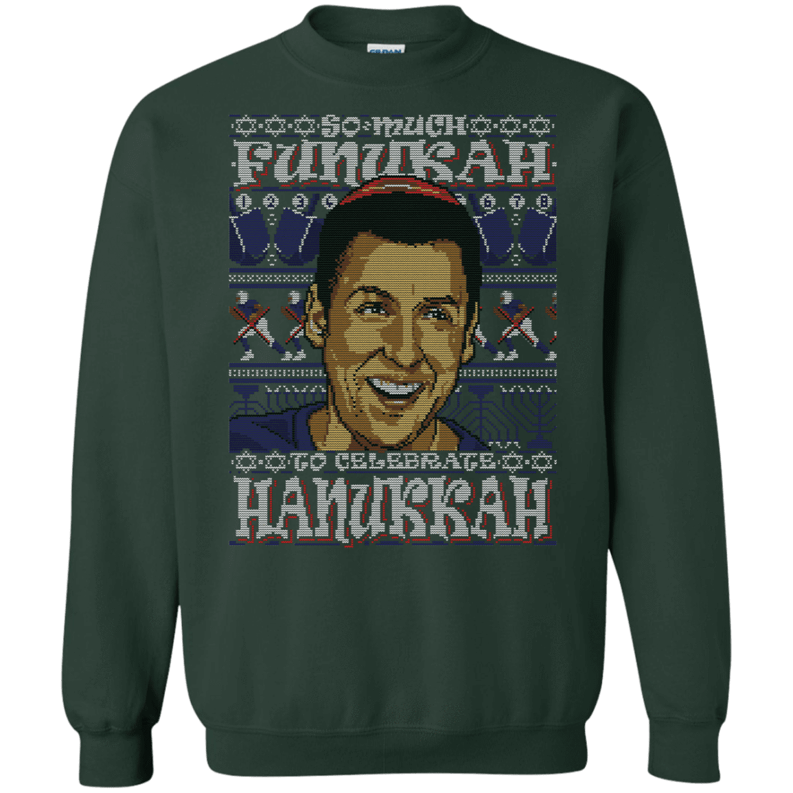 Sweatshirts Forest Green / Small SO MUCH FUNUKAH Crewneck Sweatshirt