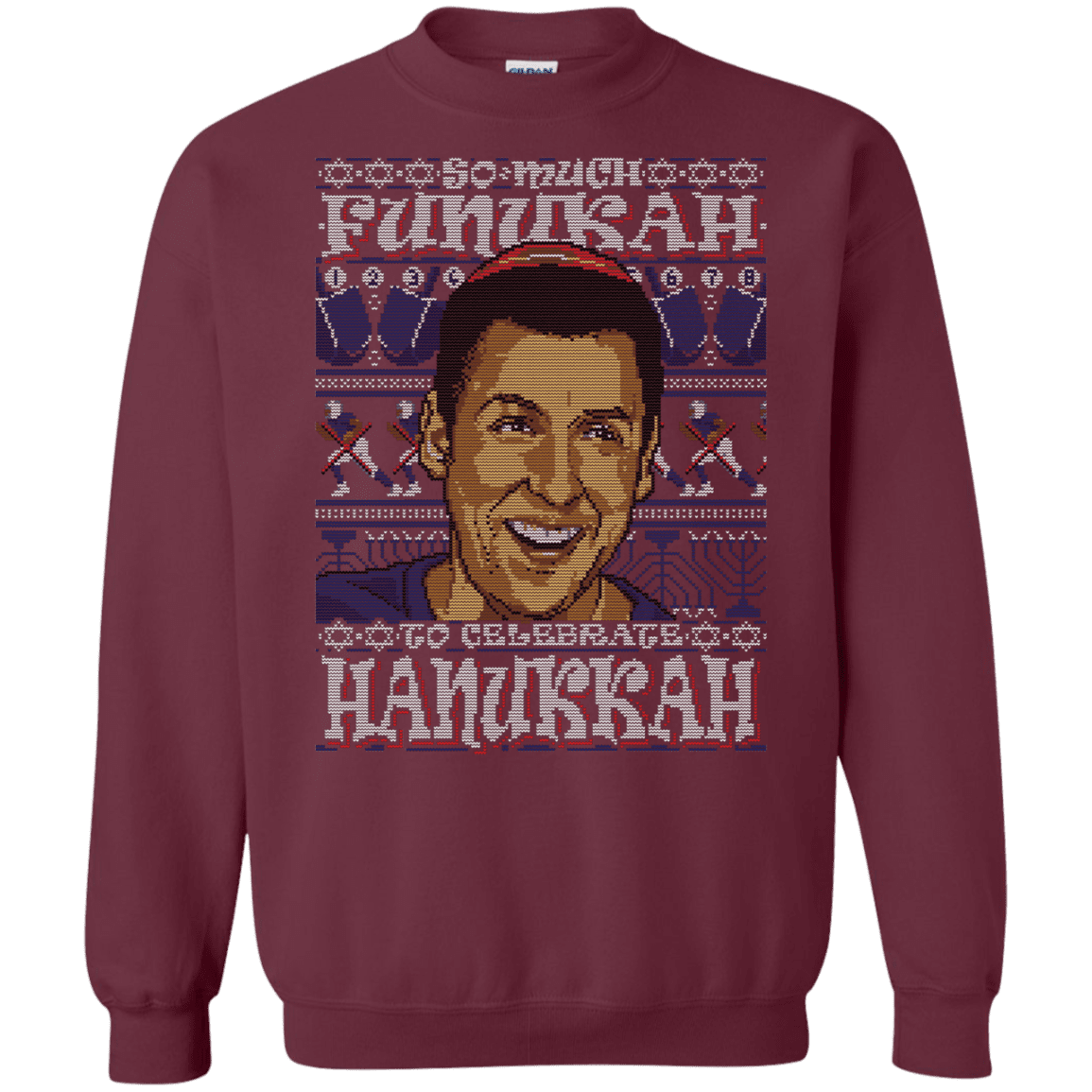 Sweatshirts Maroon / Small SO MUCH FUNUKAH Crewneck Sweatshirt