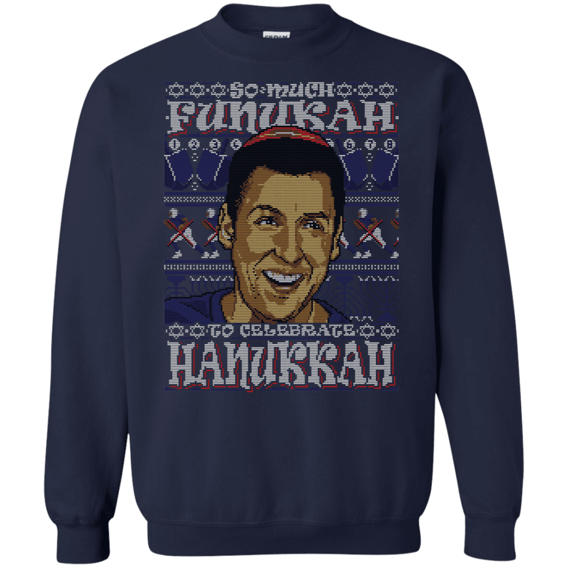 Sweatshirts Navy / Small SO MUCH FUNUKAH Crewneck Sweatshirt