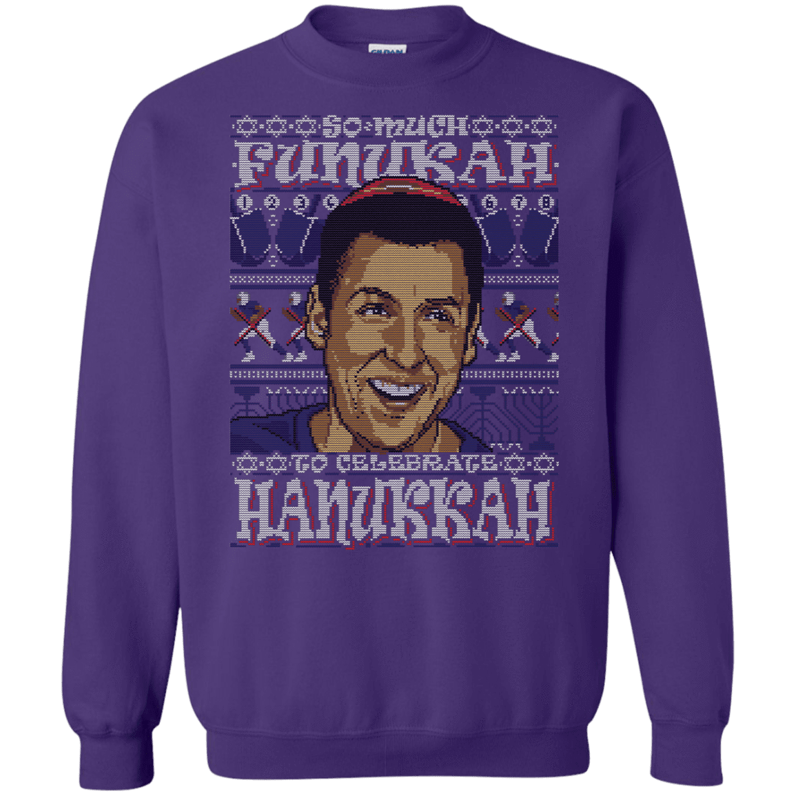 Sweatshirts Purple / Small SO MUCH FUNUKAH Crewneck Sweatshirt