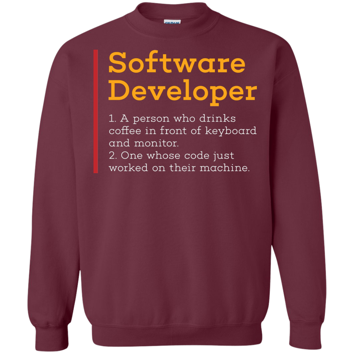 Sweatshirts Maroon / Small Software Developer Crewneck Sweatshirt