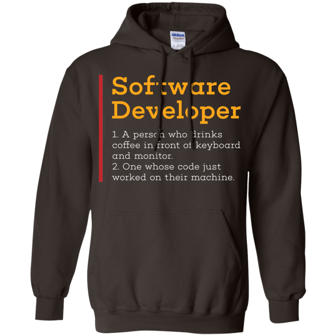 Sweatshirts Dark Chocolate / Small Software Developer Pullover Hoodie