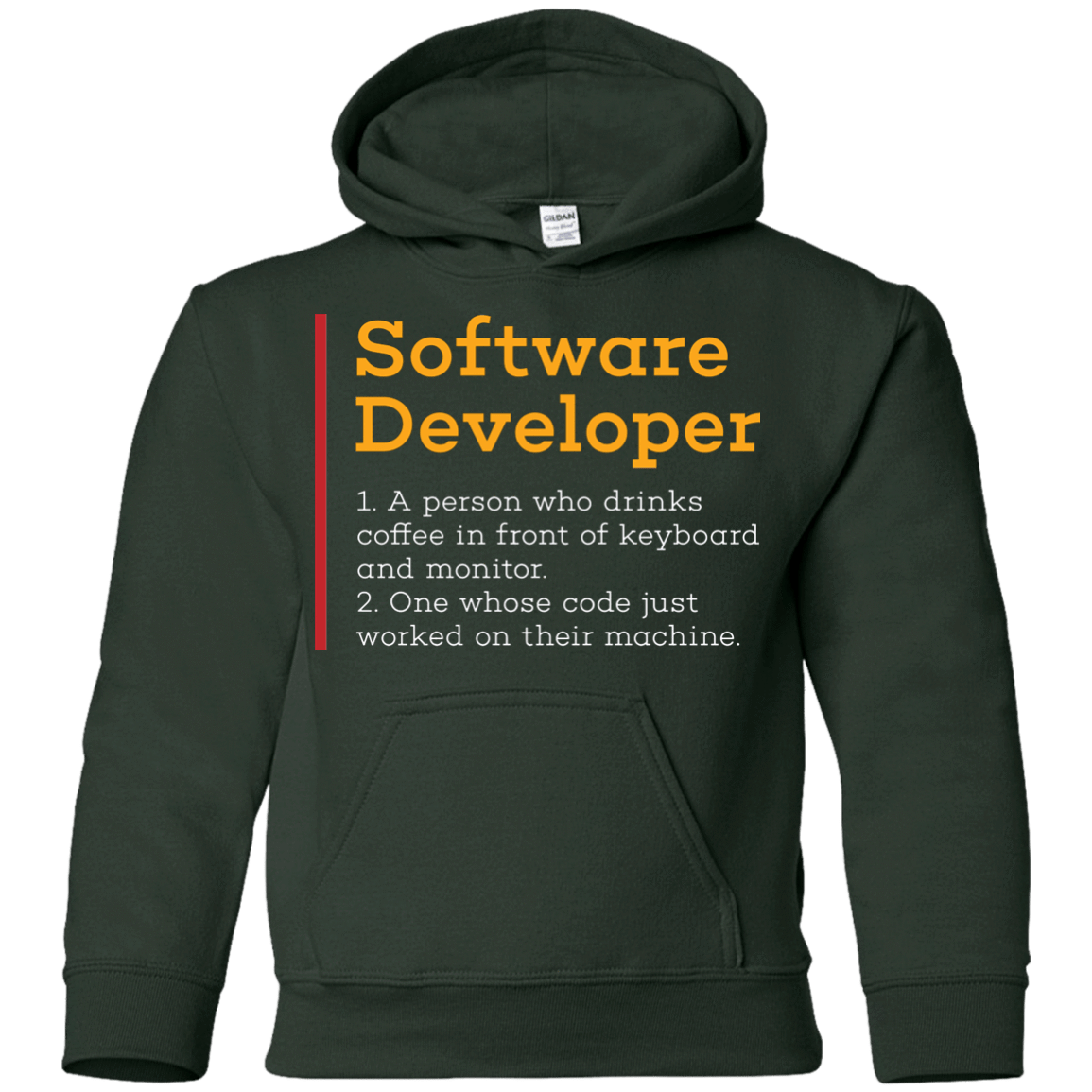 Sweatshirts Forest Green / YS Software Developer Youth Hoodie