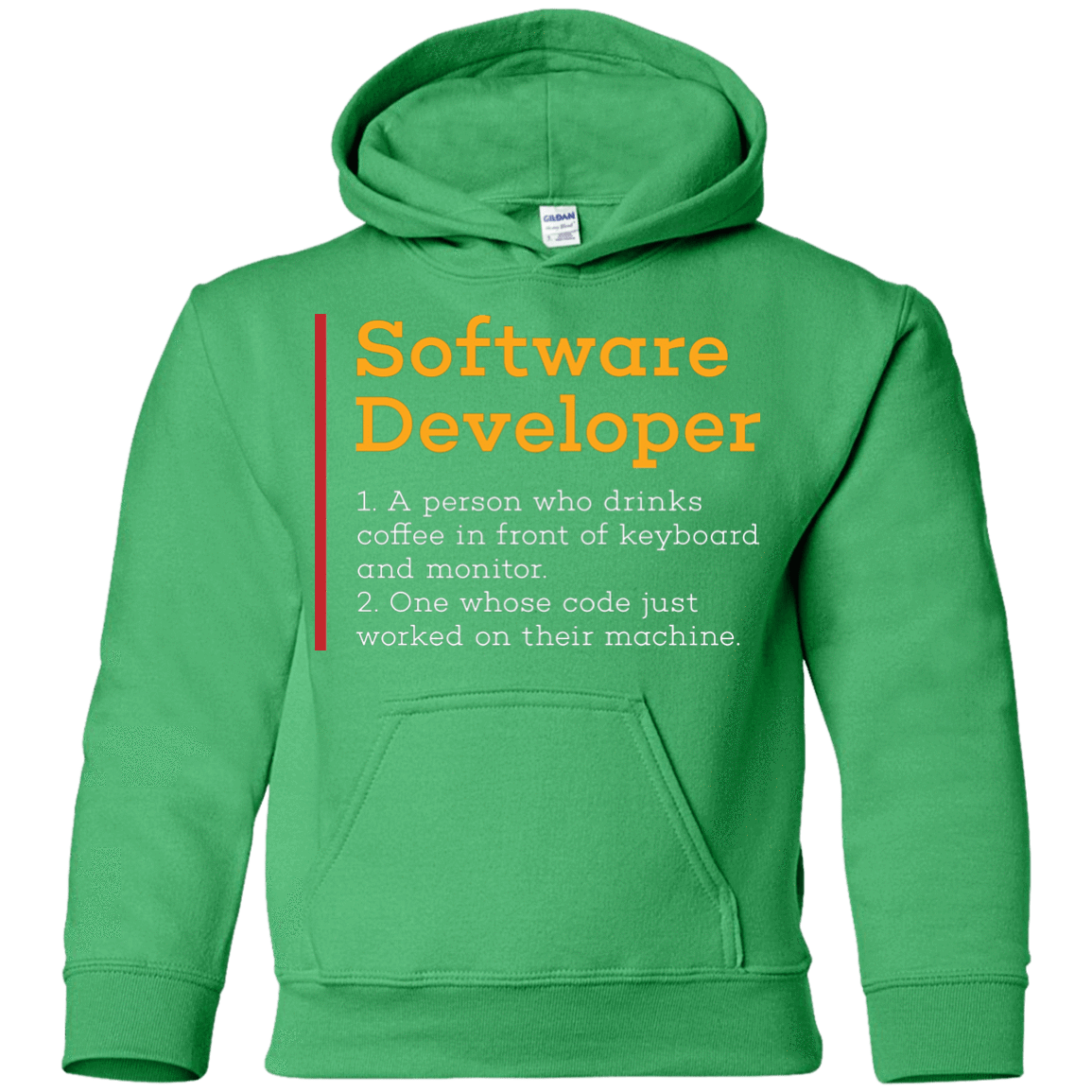 Sweatshirts Irish Green / YS Software Developer Youth Hoodie