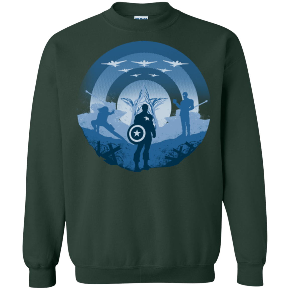 Sweatshirts Forest Green / Small Soldier of Freedom Crewneck Sweatshirt
