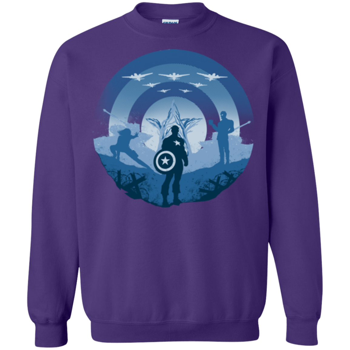 Sweatshirts Purple / Small Soldier of Freedom Crewneck Sweatshirt