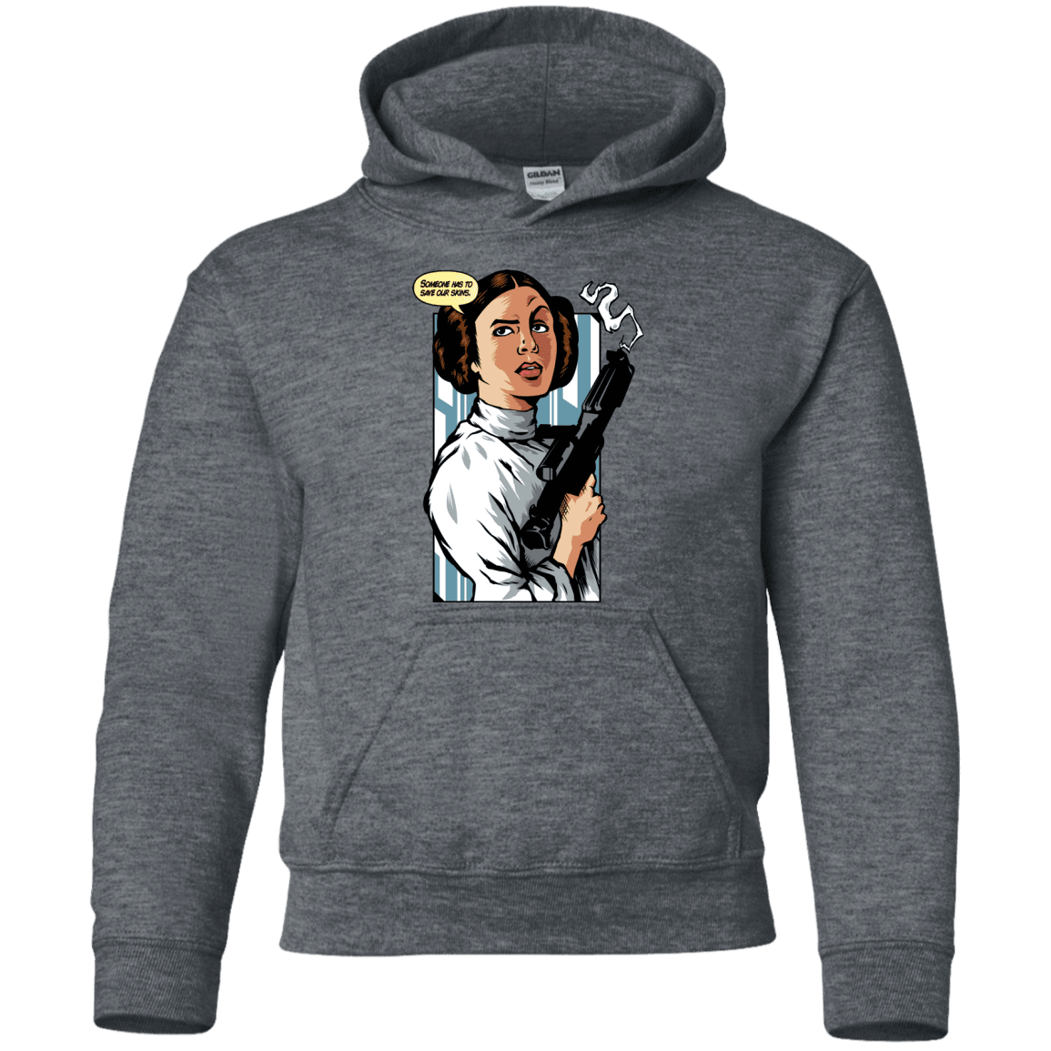 Sweatshirts Dark Heather / YS Someone has to save our skins Youth Hoodie
