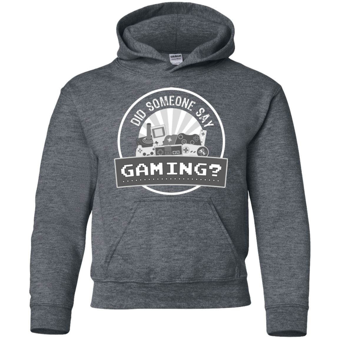 Sweatshirts Dark Heather / YS Someone Say Gaming Youth Hoodie