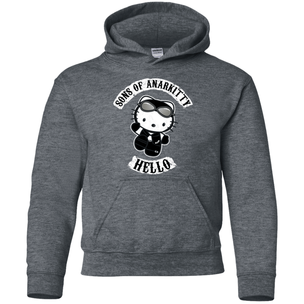 Sweatshirts Dark Heather / YS Sons of Anarkitty Youth Hoodie