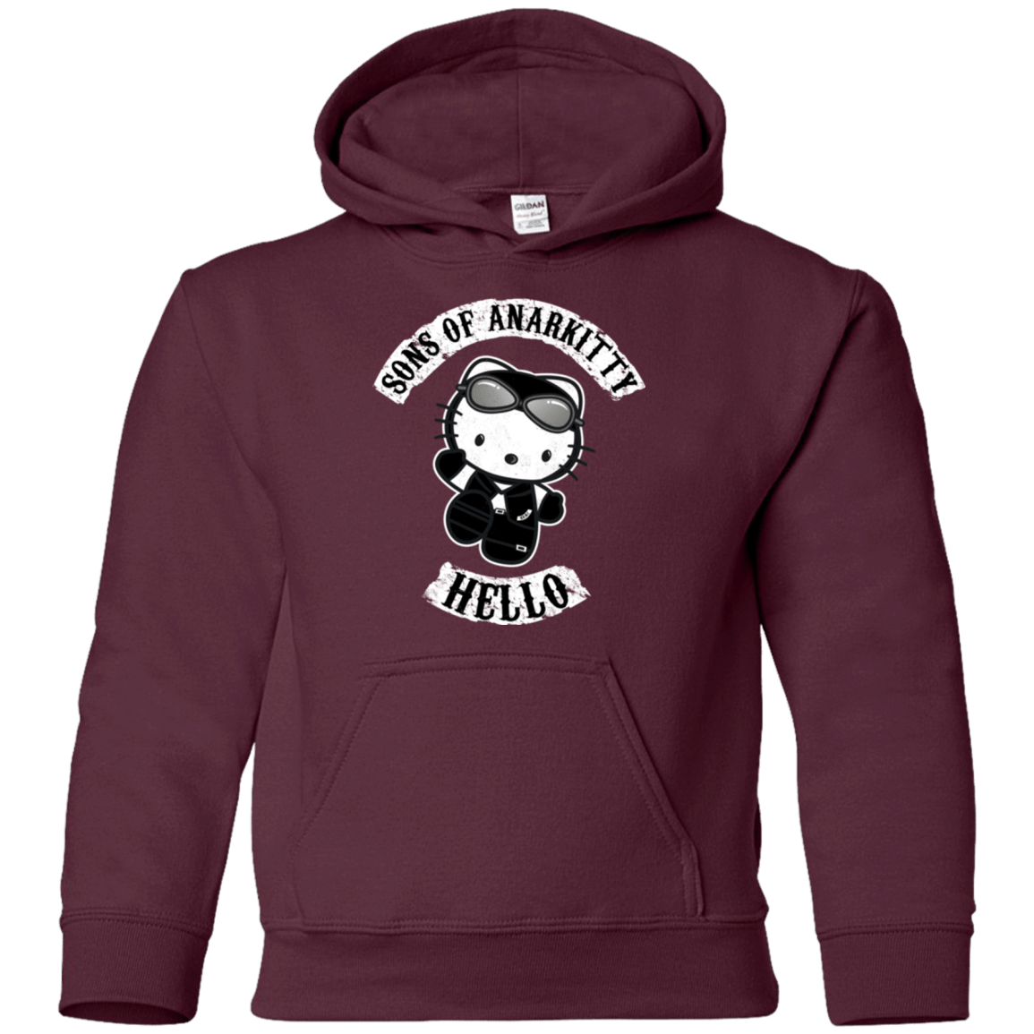Sweatshirts Maroon / YS Sons of Anarkitty Youth Hoodie