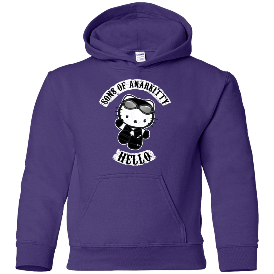 Sweatshirts Purple / YS Sons of Anarkitty Youth Hoodie