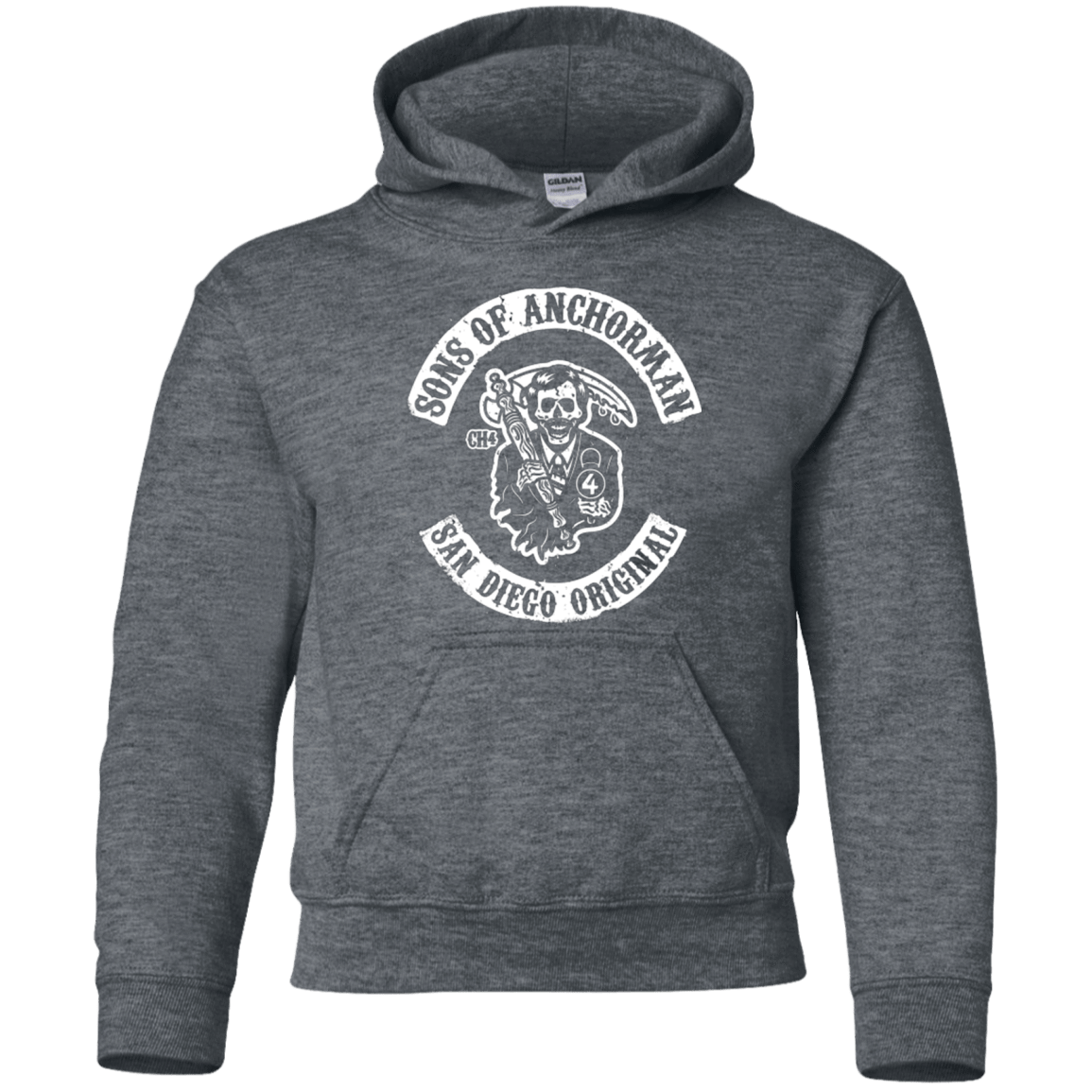 Sweatshirts Dark Heather / YS Sons of Anchorman Youth Hoodie