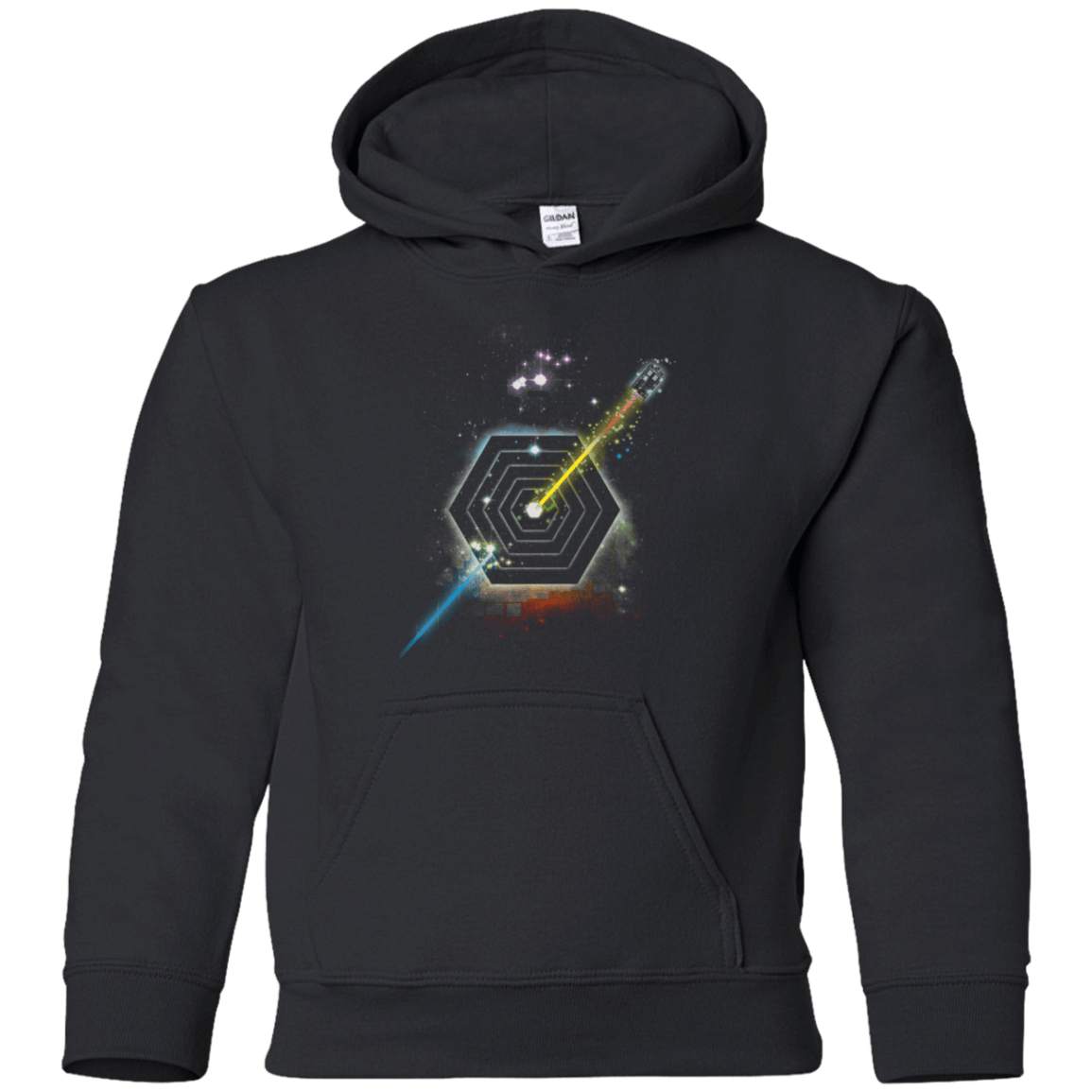 Sweatshirts Black / YS Space Fragmentation Travel Youth Hoodie